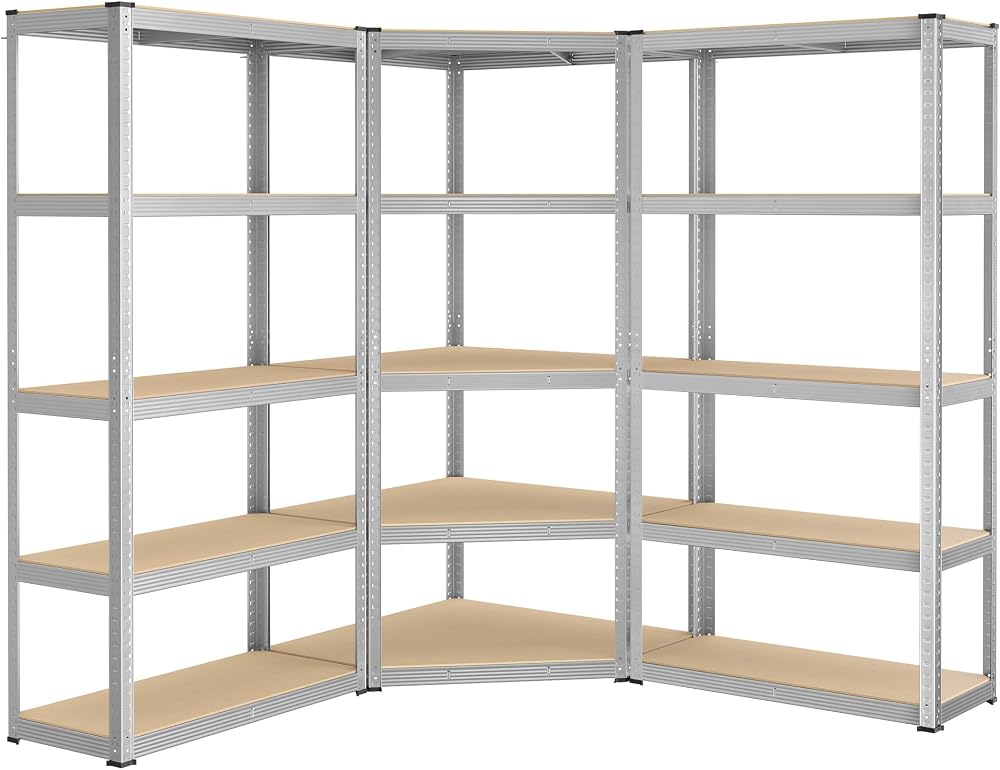 SONGMICS Corner Shelf 5-Tier Heavy Duty Garage Shelving Unit 2625 kg