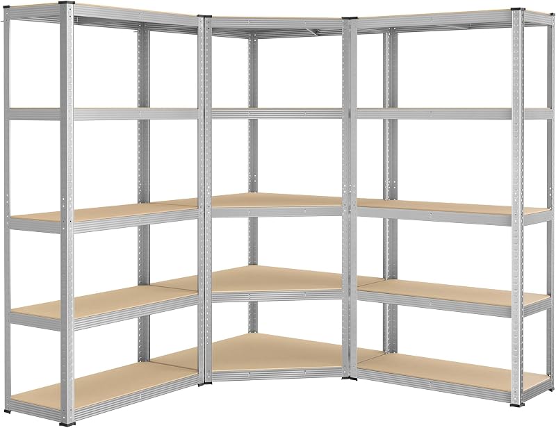 SONGMICS Corner Shelf 5-Tier Heavy Duty Garage Shelving Unit 2625 kg