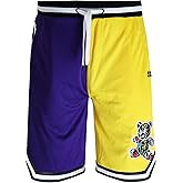 SCREENSHOT Mens Premium Urban Sreetwear Fashion Basketball Mesh Shorts - Athletic Sports Team Color 11" Inseam Jersey Shorts