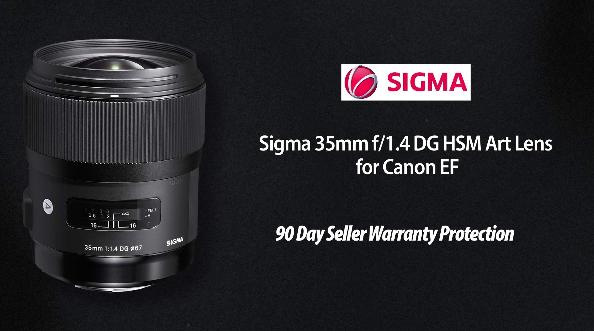 Sigma 35mm f/1.4 DG HSM Art Lens for Canon EF +Pro Filter 85126340544