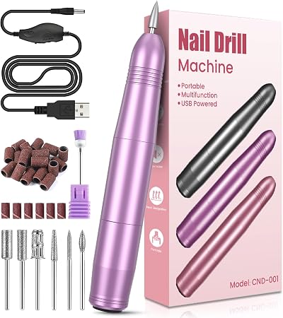 KOOFIT Electric Nail Files Professional Nail Drill 20000 RPM USB Portable