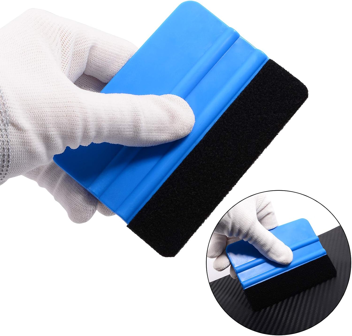 Ehdis 2 Pcs Felt Edge Squeegee,Vinyl Squeegee with Felt, Vinyl Wrap Tools for Car Window Tint Car Wrapping, Self-Adhesive Film - Image 4