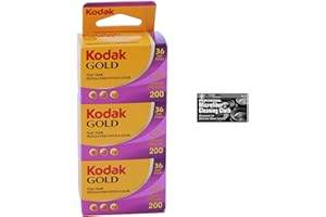 Kodak Gold 200 35mm Film Bundle, 3 Rolls, 36 Exposures Each, for 35mm Film Camera Includes Premium Microfiber Cloth-Kodak 3 R