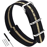WOUKUP Premium Military Ballistic Ribbed Nylon Watch Straps 18mm 19mm 20mm 22mm Replacement Watch Band for Men