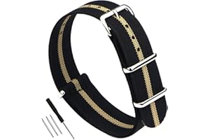 WOUKUP Premium Military Ballistic Ribbed Nylon Watch Straps 18mm 19mm 20mm 22mm Replacement Watch Band for Men