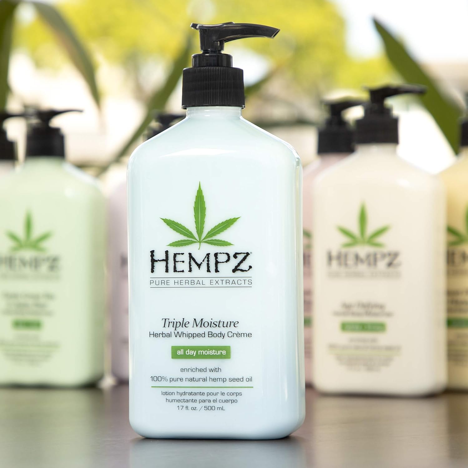 Hempz Natural Triple Moisture Herbal Whipped Body Cream with 100% Pure Hemp Seed Oil for 24-Hour Hydration - Moisturizing Vegan Skin Lotion with Yangu Oil, Peach and Grapefruit - Enriched Moisturizer : Body Gels And Creams : Beauty