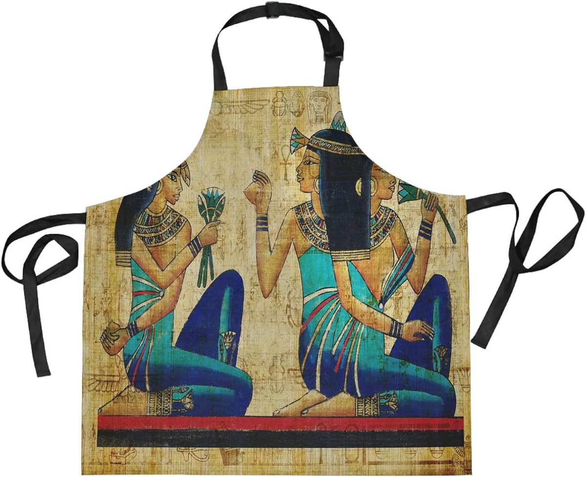 ALARGE Apron Vintage Retro Ancient African Egyptian Adjustable Neck