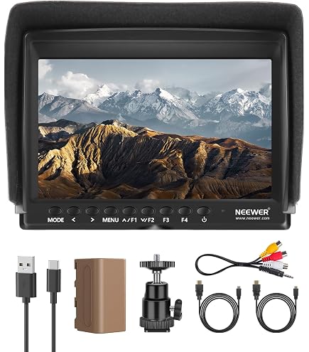 VILTROX DC-70 II 7-inch Veldmonitor – 4K HDMI In/uit – Met F550-batterij – 1024x600 IPS-scherm – Voor Camera En Camcorder – Professionele Beeldhulpmiddelen