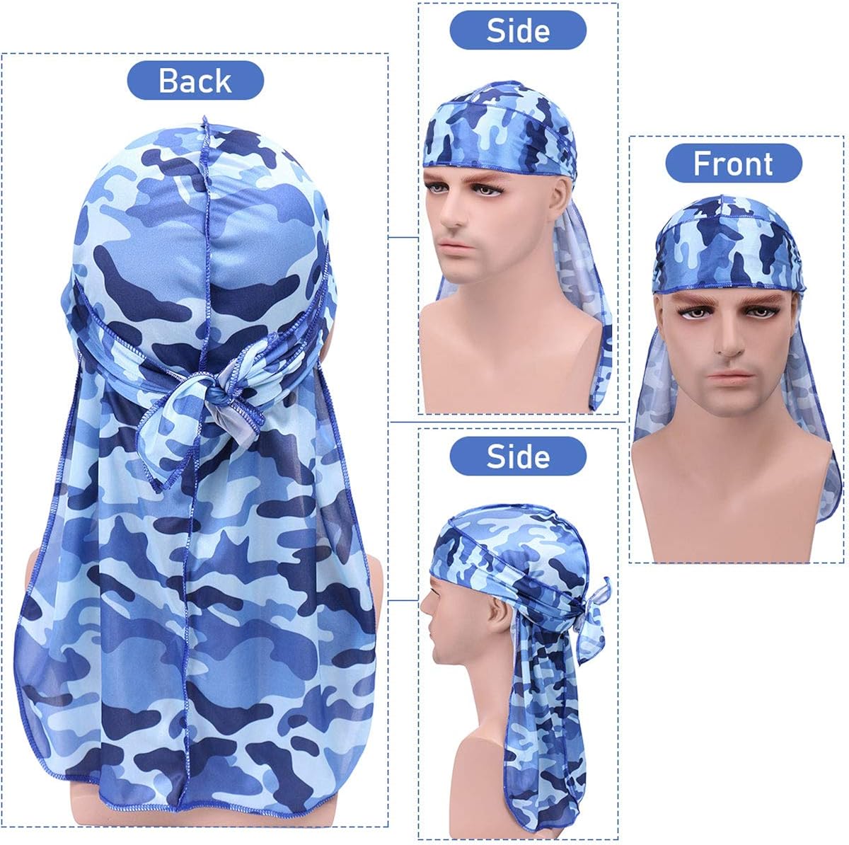 Durags for Men Women, Silky Velvet Du-rag for 360 Waves Multipack, Silky Durag 11 at  Men’s Clothing store