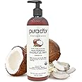 PURA D'OR Organic Fractionated Coconut Oil (16oz) USDA Certified 100% Pure & Natural Carrier Oil - Moisturizing For Face, Ski