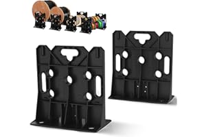 MARKETTY Multi Purpose Wire Dispenser, Cable/Wire Spool Rack, Wire Spool Caddy, Holds Spools Up to 34" In Diameter, Load Capacity 330 LBS, 1 Pair (BLACK)