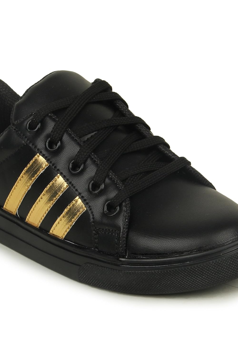 jynx women's synthetic alektra sneakers (black)