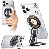 Oerwni for Magsafe Phone Grip &amp; Magnetic Ring Holder | Magnetic Kickstand with 360&deg; Rotation, Phone Desk Holder with Strap Compatible with iPhone 17/16/15/14/13/18 Pro &amp; Android