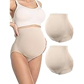 HOFISH Maternity Support Underwear for Women No Show Seamless Pregnancy Compression Shapewear Over Bump
