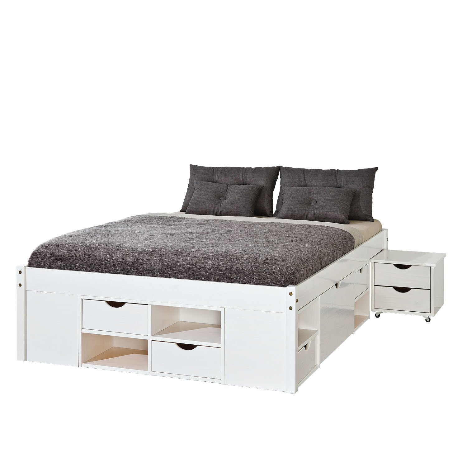 Interlink Furniture Double Bed 140x190cm Captains Bed Till 6