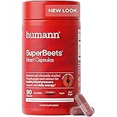 Humann SuperBeets Beet Root Capsules Quick Release 1000mg, Helps Support Nitric Oxide Production, Blood Pressure, Heart Health, Contains Non-GMO Beetroot Powder, Studied Antioxidants 90 Count