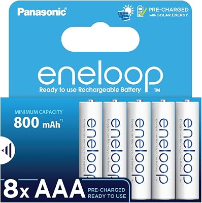 - Batterie Ricaricabili AAA (Confezione da 8) - 800 mAh NiMH