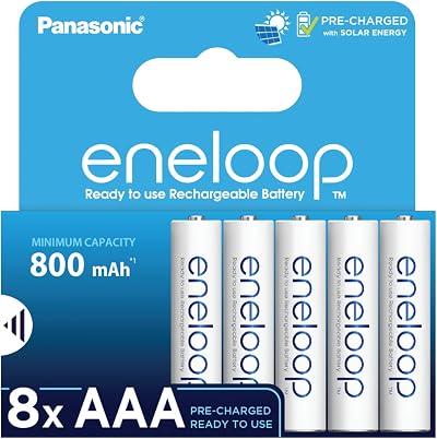 Eneloop AAA Micro Ni-MH Battery 8 Pack NEW Upgraded 800 mAh