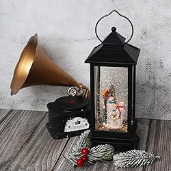 Eldnacele Christmas Snow Globe Lantern with