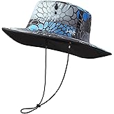 BASSDASH UPF 50+ Water-Resistant Fishing Bucket Hat with Laser Perforated Mesh Adjustable for Men Women Outdoor Hiking