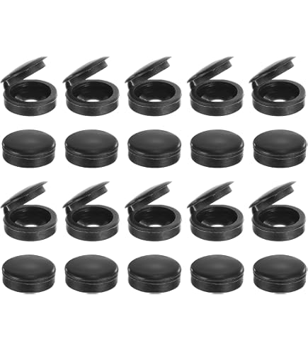 Uxcell 10-Pack Plastic Screw Cap Covers – Brown, 22mm X 8mm, Fits 16.5-17mm Hole, For Furniture Decoration & Hardware