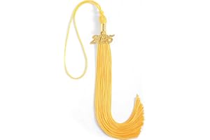 JANETIHUI 2025 Tassel Graduation, Graduation Tassel 2025, 9" Size with 2025 Year Charm, Premium Silk Thread & Metal Charm, Commemorative Keepsake for Class of 2025 (Gold)