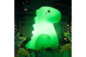 SANKEDOU Dinosaur Night Light for Kids, Touch Sensor Silicone 7 Colors Changing Room Decor for Boys Girls, Rechargeable Baby Mood Light Dinosaur Lamp, Cute Bedside Lamp Dinosaur Christmas Gifts