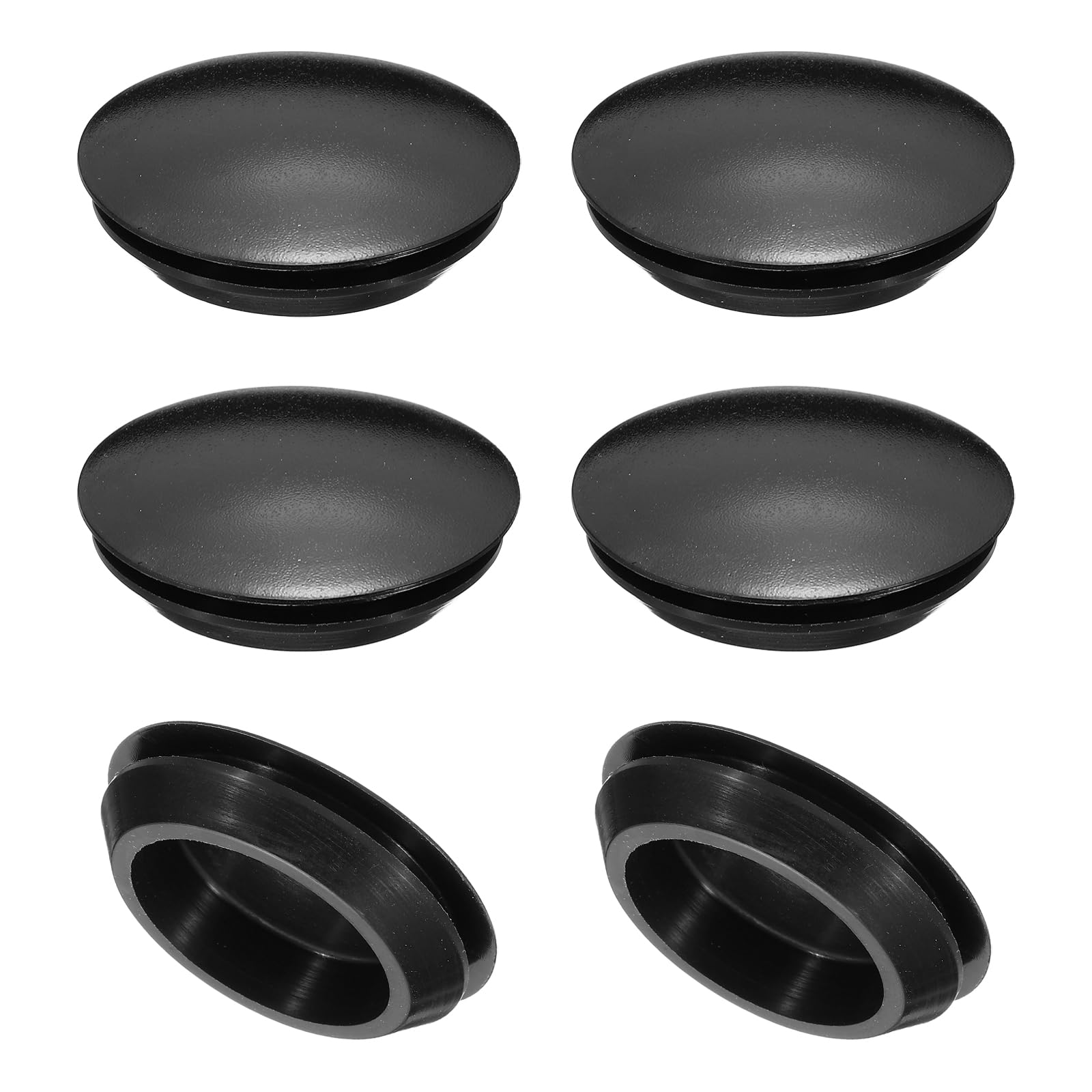PATIKIL 35mm Black Silicone Hole Plug, 6 Pack, Fits 35-38mm Diameter Holes