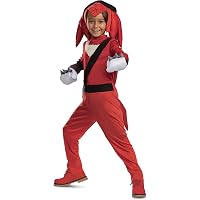 Sonic 3 Knuckles Kinderkostüm – Offizielles SEGA Movie-Outfit Mit Kapuze – Weicher Jumpsuit