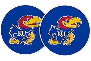 Desert Cactus University of Kansas Car Coaster Jayhawks KU Absorbent Sandstone Car Cup Coasters Set of 2 (Design A)