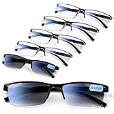 Gaoye 6 pack Executive Style Reading Glasses Men - Durable Readers with Blue Light Filtering - Comfortable Fit with TR90 Frames