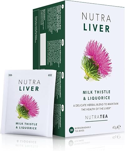 Nutra Tea Liver Support Tea 20 Bags Milk Thistle Turmeric