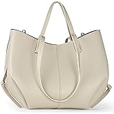 Italian Genuine Leather Tote Bag for Women with Dual Handles & Secure Closure | Convertible Calfskin Shopper Purse