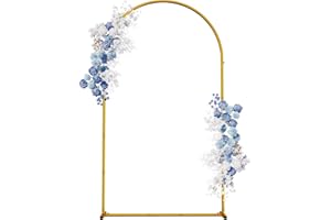 AMDERVEN Arch Backdrop Stand，Wedding Arch Stand 7.2FT，Metal Arch Backdrop Stand of Gold,Backdrop Stand for Parties，Birthday Party Wedding Ceremony Baby Shower Graduation Decoration