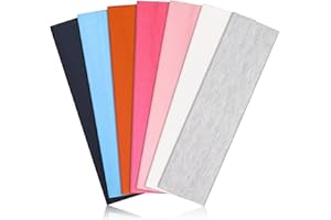 DiyJibb Headbands for Women, Stretchy Non Slip Soft Cotton Cloth Hair Bands for Sports, Workout, Yoga and Running, 7pcs