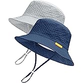 HONGTEYA Baby Sun Hat Toddler Boy Bucket Hat Kids Summer Beach Hat Wide Brim Sun Protection