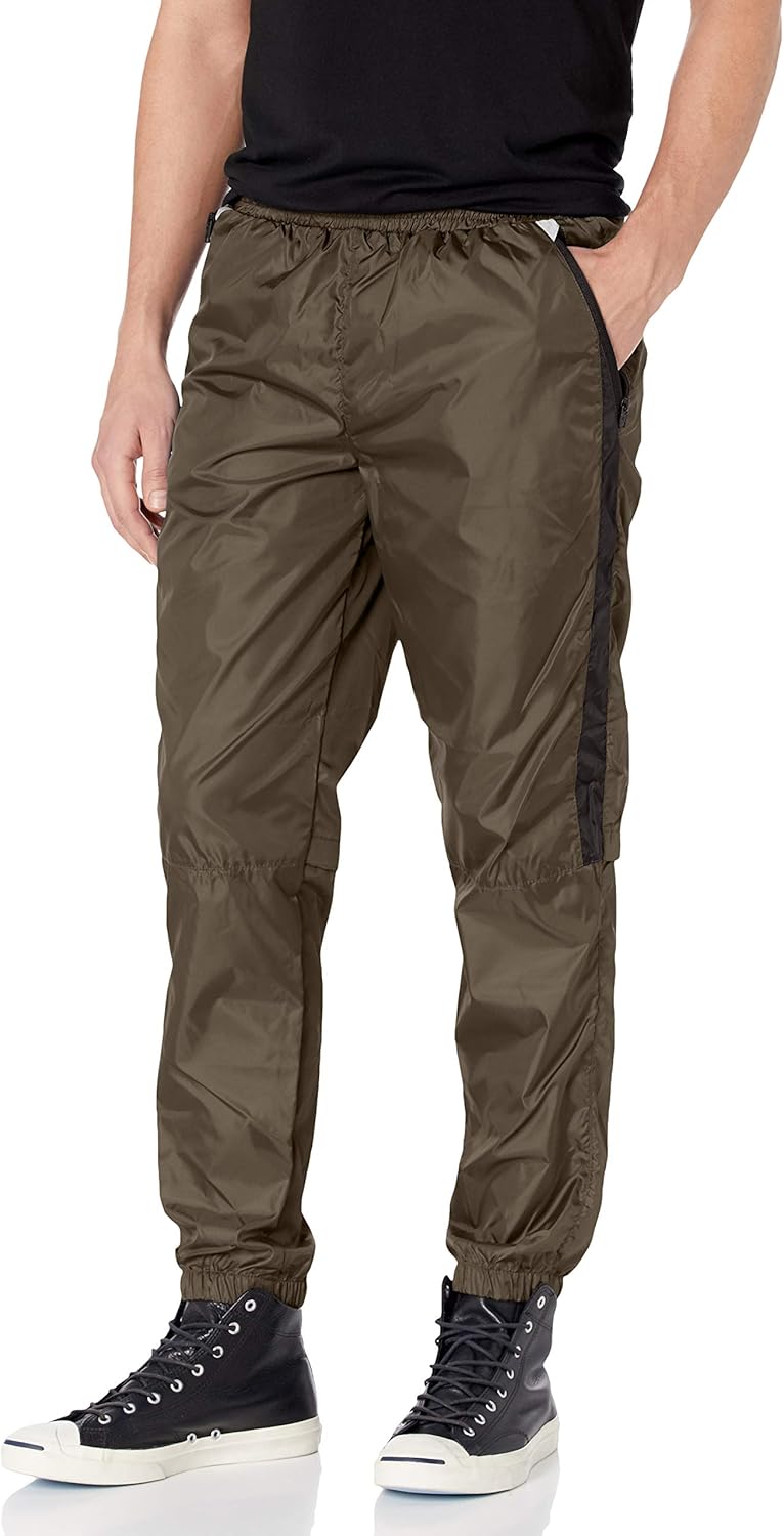 Southpole Men's Colorblock Athletic Wind Pants: Clothing