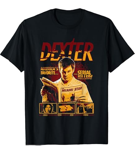 Amazon.com: Dexter T-Shirt, Men's, Unisex-Adults, Black, Small