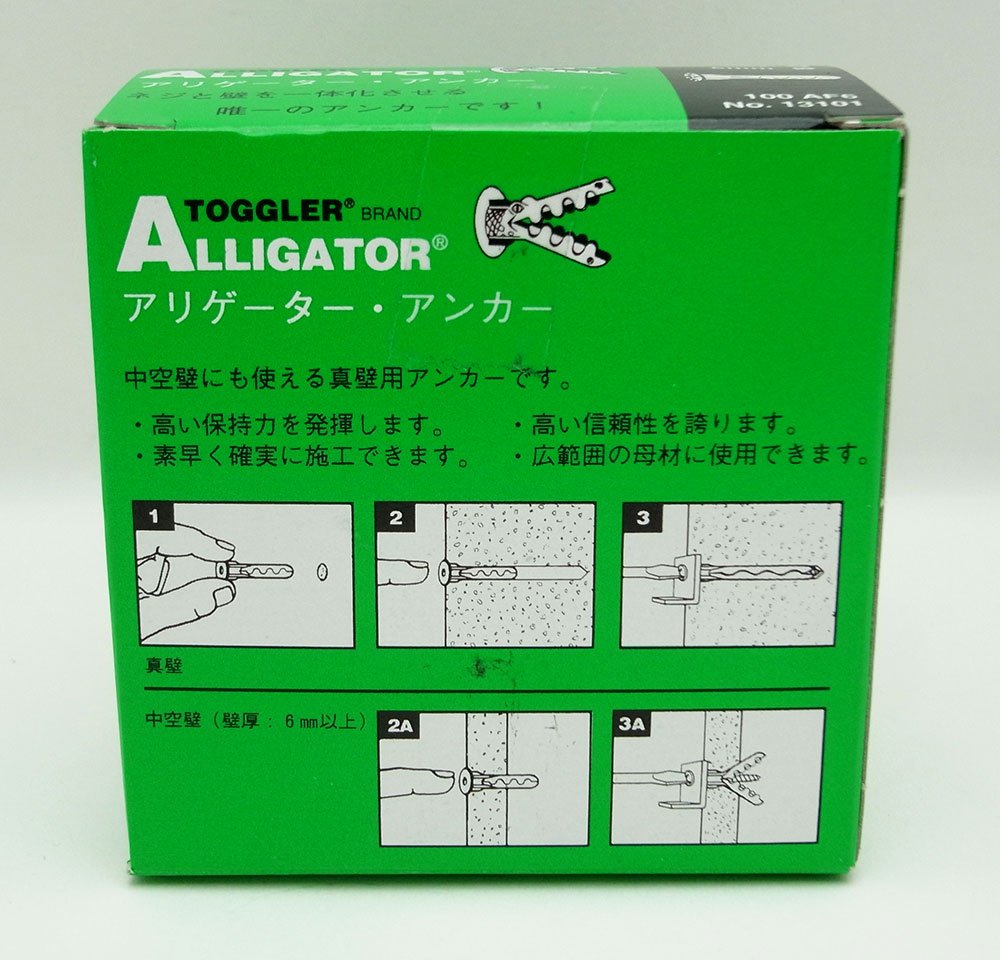 TOGGLER ALLIGATOR AF6 Flanged Anchor Pack of 100 Made in US