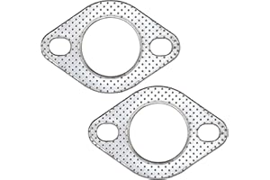 YGQ 2 Inch 51mm Exhaust Gasket 2 Bolt for Muffler Flange Manifold High Temperature Graphite w/Fire Ring 2 Pcs