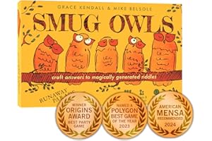 Runaway Parade Games Smug Owls Card Game - an Award-Winning Hilarious & Creative Riddle-Solving Party Game for Kids and Adults | Fun for The Whole Family | 8+ | 15-20 min | 3-15 Players