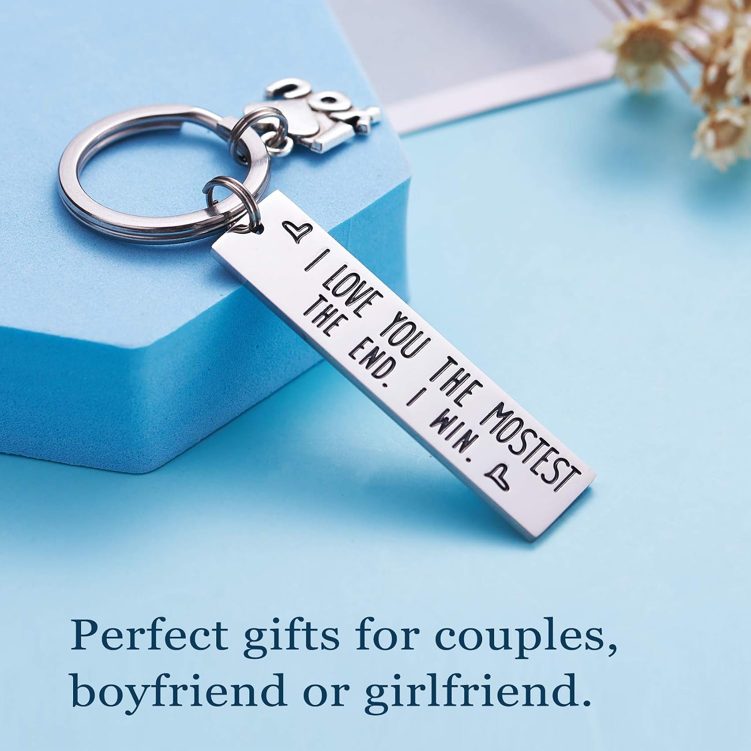 LParkin I Love You The Mostest The End I Win Couples Friendship Key Chain Cute Boyfriend Girlfriend Birthday Gifts for Him Her - Image 5