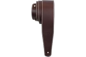 P PERRI'S LEATHERS LTD. Perri’s Leathers Ltd. - Guitar Strap - Baseball Leather Series- Brown- Adjustable- For Electric/Bass/Acoustic Guitars- (SP25S-7050)