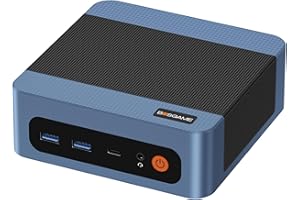 BOSGAME E5 Mini PC with Ryzen 5300U, 16GB RAM 512GB SSD, Win11 Pro Mini Desktop Computer for Home Office | Triple Display, Dual LAN, WiFi 5, BT 5.0