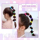 Hanyousheng 200 Pcs Baby Hair Bands Multicolor Seamless Elastic Bobbles view 5