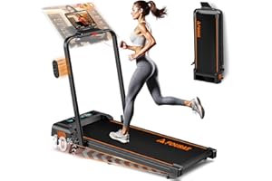 Walking Pad Treadmill with 9% Incline, 4-in-1 6.2MPH Treadmill for Home with Full Screen LED Display, 2.5HP Brushless Motor, 