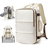 UPPACK Travel Backpack For Women Men Carry on Backpack Luggage Flight Approved Personal item Travel Bag Essentials Mochila de viaje Laptop College Backpack Beige Brown