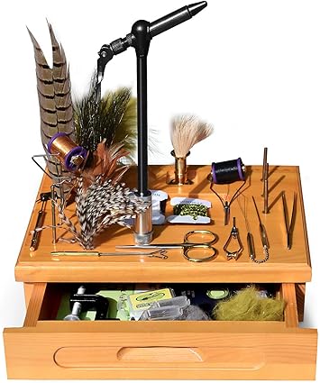 Wooden fly tying station Clearance