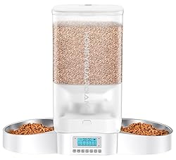 HoneyGuaridan Automatic Cat Feeder for Two Cats,5L