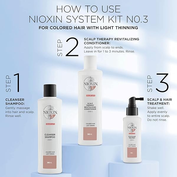 NIOXIN SYSTEM 3 SCALP + HAIR CONDITIONER – HAIR THICKENING CONDITIONER FOR DAMAGED HAIR WITH LIGHT THINNING, 10.1 FL OZ (PACKAGING MAY VARY)